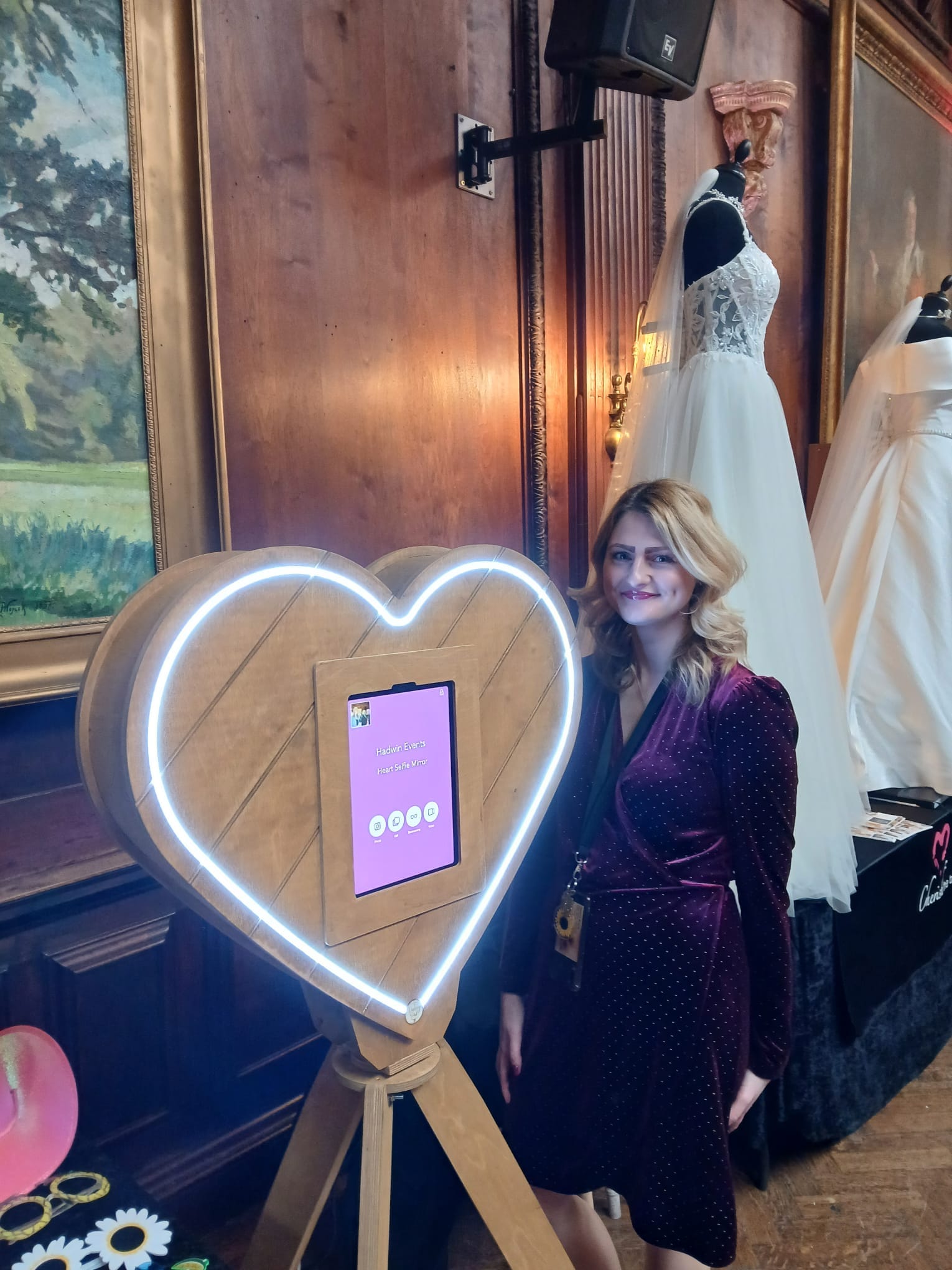 Owner Rachael with our Heart Selfie Mirror Owner Rachael with our Heart Selfie Mirror
